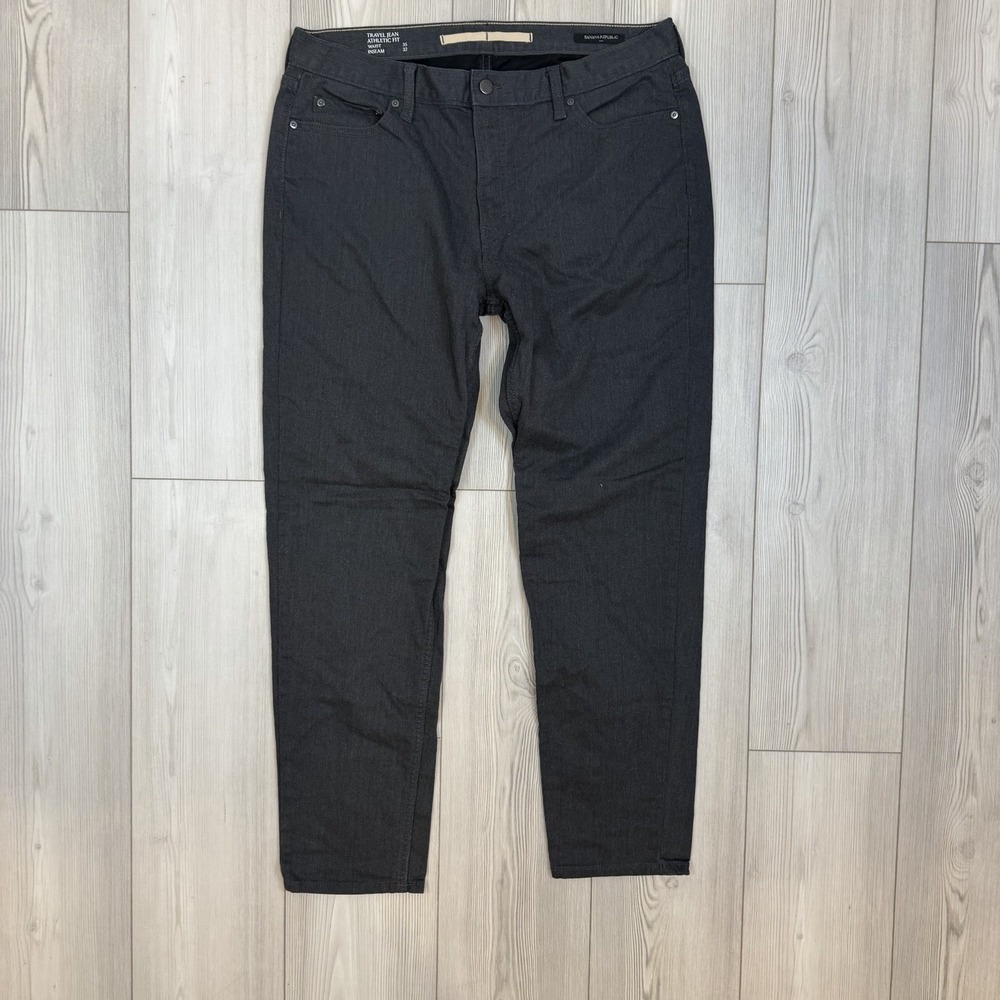 BANANA‎ REPUBLIC FACTORY Athletic Fit Travel Jeans Men's Size 35x32 Gray